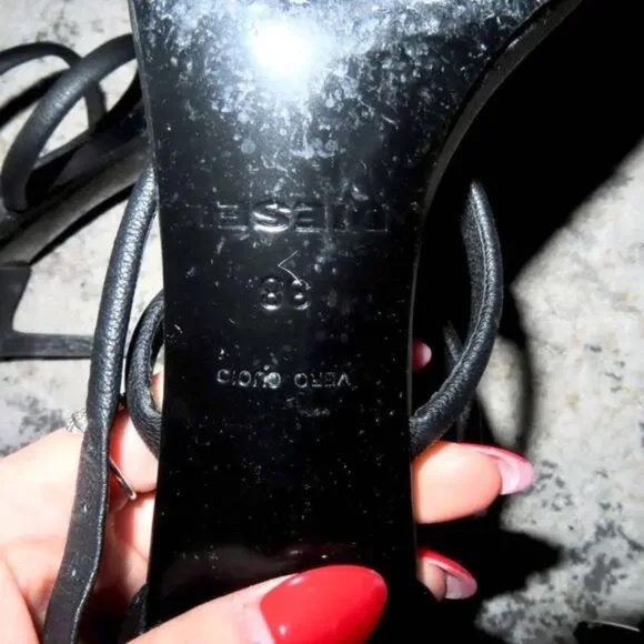 Diesel Women's Black and White Sandal SIZE 8 - Picture 6 of 6